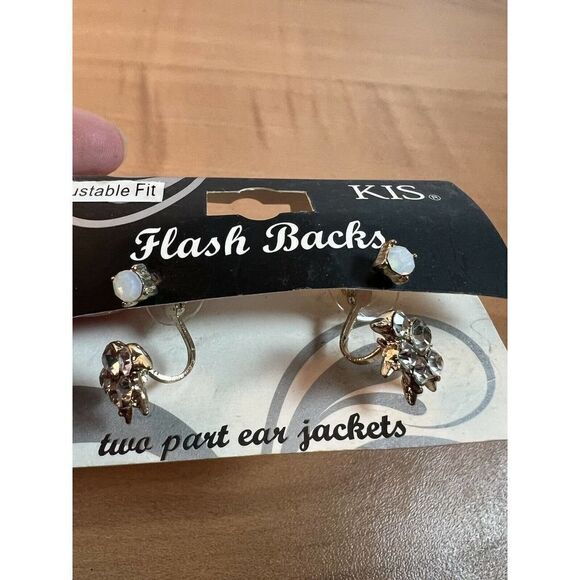 KIS Flash Backs Two Part Ear Jacket Earrings - Picture 2 of 6